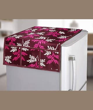 Polyester Fridge Top Cover 55x97 Cm (Pack of 1) - Purple