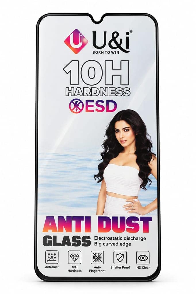 U&i 10H Hardness ESD Anti Dust Tempered Glass Screen Protector with Curved Edge FOR_R-M5/5i/5S/5iQ/CQ/C2i/C3i/C11/C21/2i/C15i C25i/C25iNARZO 10/10A/20/20A/30A/50A/51A/53 A91/OP A5 2020/A9 2020/C3/YC21/Y35/C31/A16/A18X view 2
