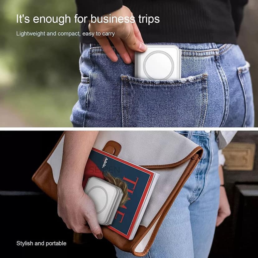 3 in 1 Magnetic Foldable Mag Safe Charger ( White or Black Colour) view 8