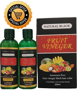 Mabilia Fruit Vinegar Hair Colour Gel Instant Black Long Lasting Color Smooth Shiny Hair Finish