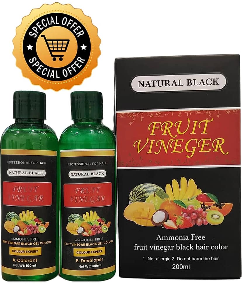 Mabilia Fruit Vinegar Hair Colour Gel Instant Black Long Lasting Color Smooth Shiny Hair Finish