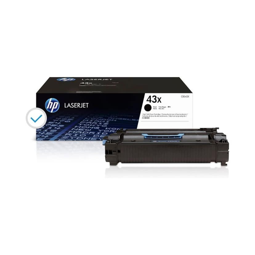 HP 43X High Yield Black Original LaserJet Toner Cartridge (C8543X)