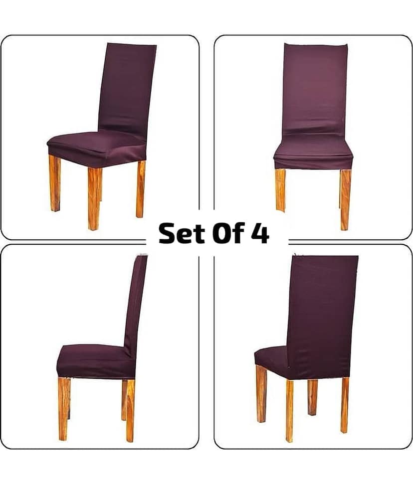 MAHALUXMI COLLECTION 1 Seater Polyester Chair Cover ( Pack of 4 )