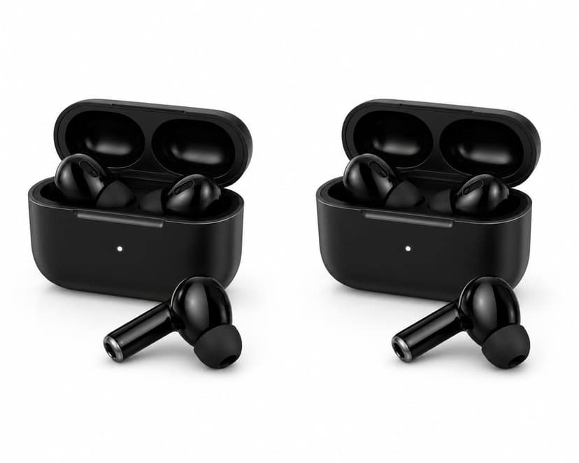Tarendra Pack of 2 TWS Wireless Earbuds Bluetooth 5.3 with Touch Control | Type-C Fast Charging Earbuds with Deep Bass & Mic