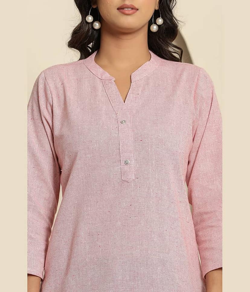Flamboyant Women's Cotton Regular Top ( Pink ) view 2