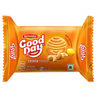 Britannia Good Day Cashew Cookies - Crunchy, Zero Trans Fat, Ready To Eat, 52.5 g