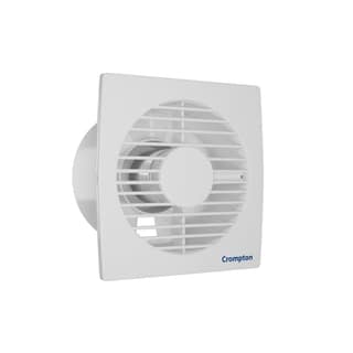 Crompton Axial Air High-Speed Plastic Exhaust, Ventilation Fan 150 mm, 6 Inches - White