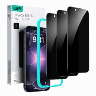 ESR 3 Pack for iPhone 17e/16e/14/13 Privacy Tempered Glass, Align Frame ESR 3 Pack for iPhone 17e/16e/14/13 Privacy Tempered Glass, Align Frame - black / iPhone 16e/13/14/13 Pro