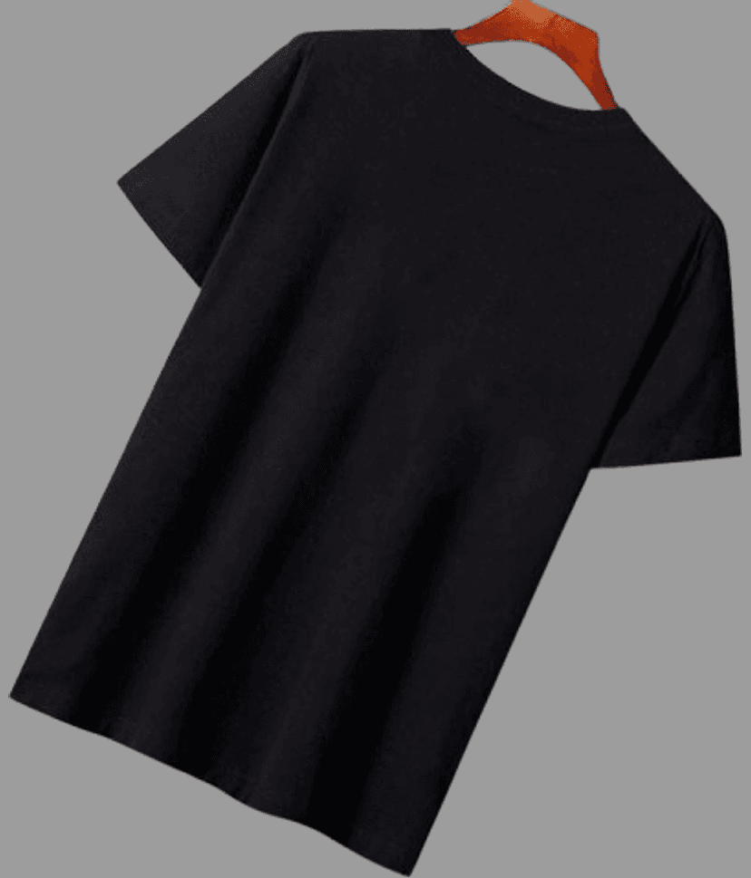 ELBATROSS Men Polyester Regular Fit Printed T-Shirt ( Black ) view 2