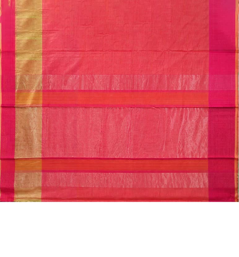 Traditional Handloom Maheshwari Silk-Blend Saree view 4