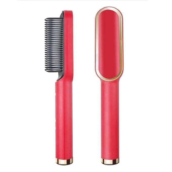 2 in 1 Ceramic Hair Straightener Brush for Women, Fast Straightening Comb Electric Hot with 30s Heating, Ionic Care, 5 Heat Settings, No Damage ( Multicolour ) ( 1 Pcs ) view 6