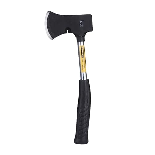 STANLEY 54-105 Camp Axe Steel Shaft with Anti-Rust Properties for Carpentry, Camping, Hiking & Light-Duty Wood Cutting, Grey & Black view 2