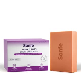 - Sanfe Dark Spots Brightening Soap, 2% Kojic Acid, Hydrating, Prevents New Blemishes, Skin whitening Soap for women, Tan Removal ( Pack of 1)