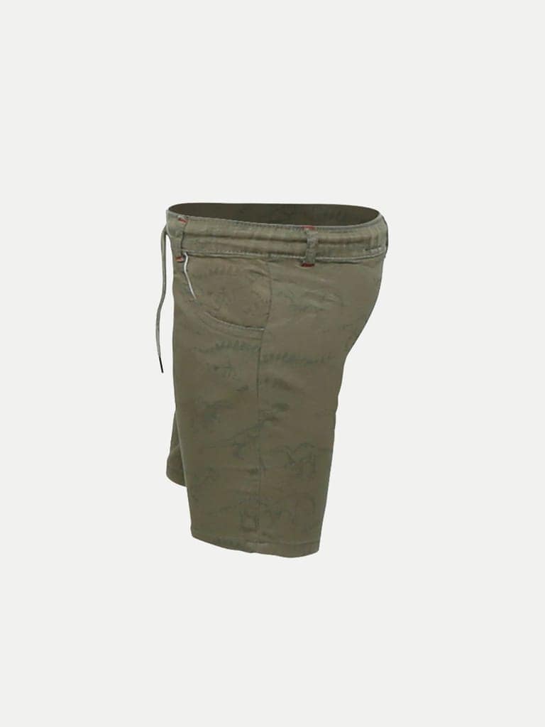 Boys Brown Animal Printed Shorts view 3