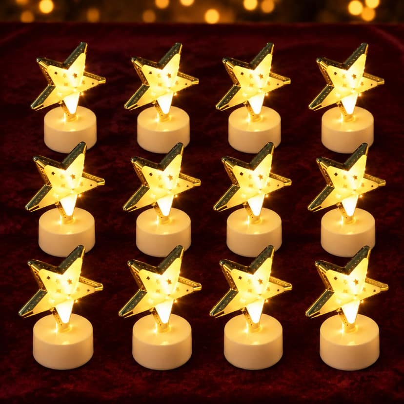 Star Shaped Flameless LED Candles – Safe & Elegant Décor Set