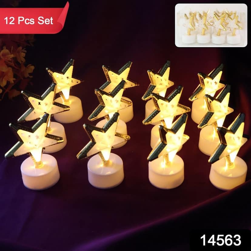 Star Shaped Flameless LED Candles – Safe & Elegant Décor Set view 3