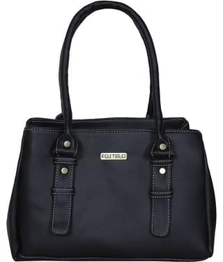 Fostelo Shoulder Bag Faux Leather Set of 1 ( Black )