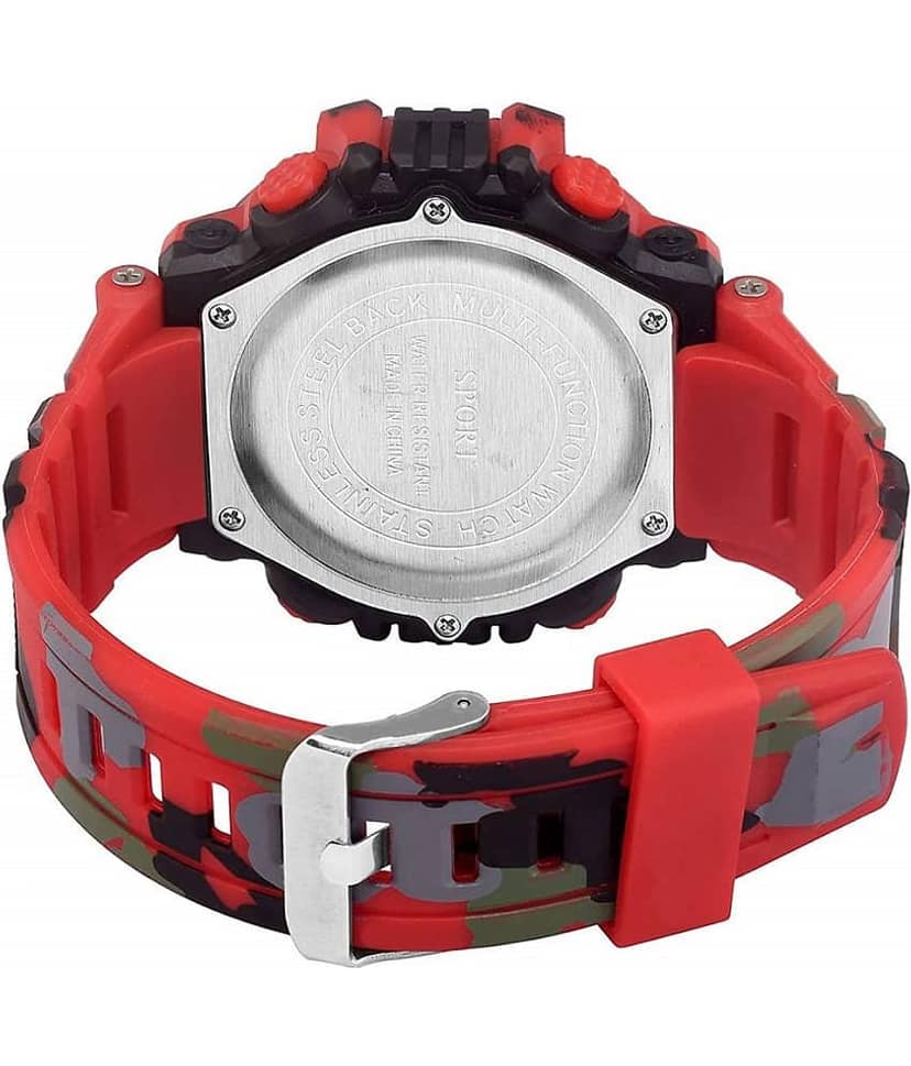 Hala - Red PU Digital Men's Watch view 2