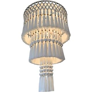 Elegant White Crystal Chandelier, Modern Tiered Design