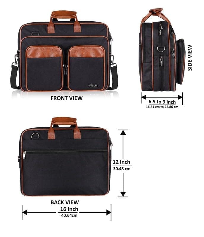 LOREM 28L Messenger Bag For Men - Faux Leather view 3