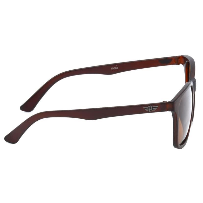 Hrinkar Brown Rectangular Sunglasses Styles Brown Frame Polarized Glasses for Men & Women - HRS504-BWN-BWN-P view 3