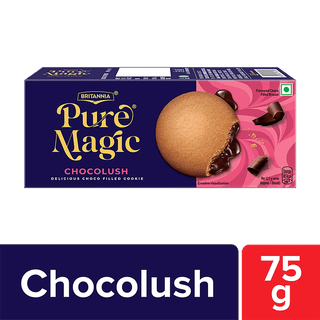 Britannia Chocolush - Extra Crunchy Biscuit With Gooey Choco-Filling, 75 G