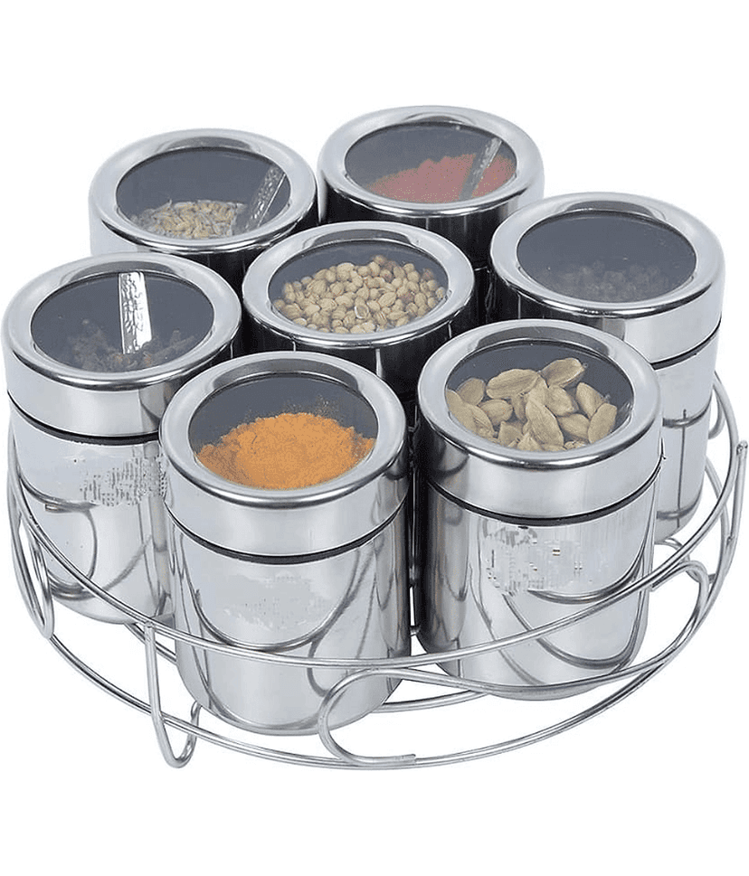 Visaxmi Steel Silver Spice Container ( Set of 1 ) view 2