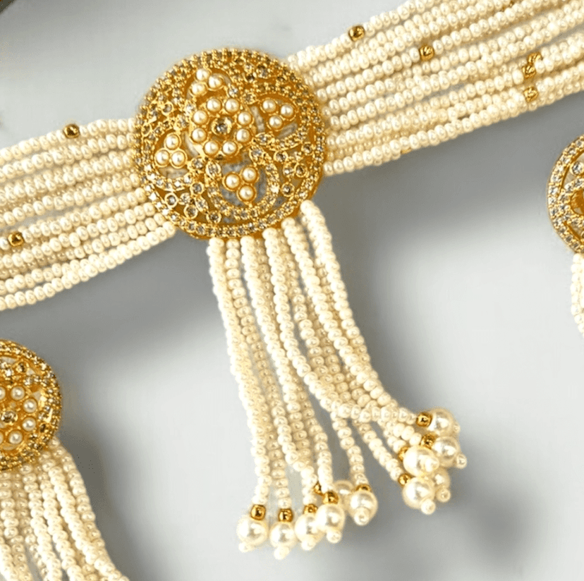 Pearly Choker Set - The Pearl Treasure - A collection By Amit Chauhan And Sons view 3