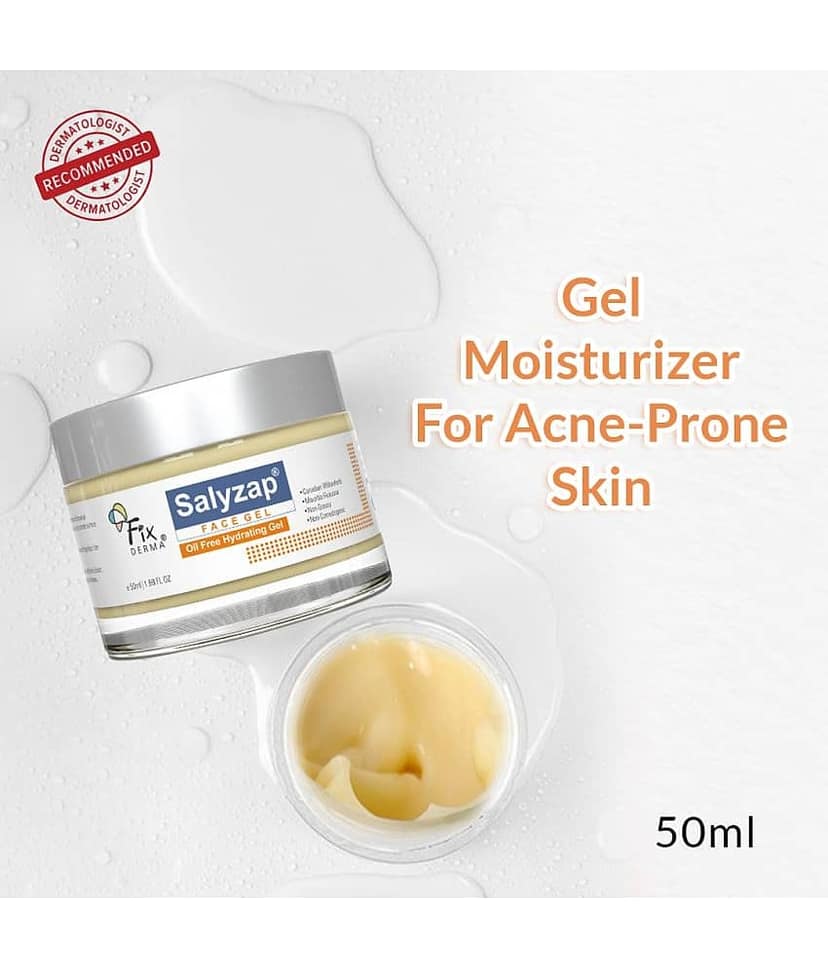 Fixderma Salyzap Acne Facegel, Non,Greasy Moisturizer for Acne Prone Skin, Treats Acne, 50ml view 2