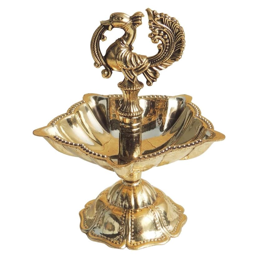 Brass Decorative Brass Murga Deepak No. 4 (FMAS778 E) view 2