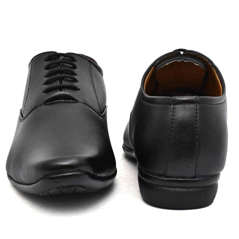 WUGO::Latest Men’s Lace-Up Formal Shoes | Elegant Black Office Shoes for Men & Boys | Comfortable, Durable, and Stylish Footwear for Work, Parties & Daily Wear view 4