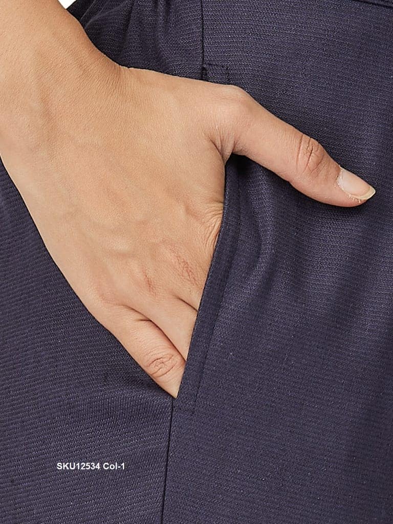 Women's Solid Ankle Length Cotton Trousers view 7
