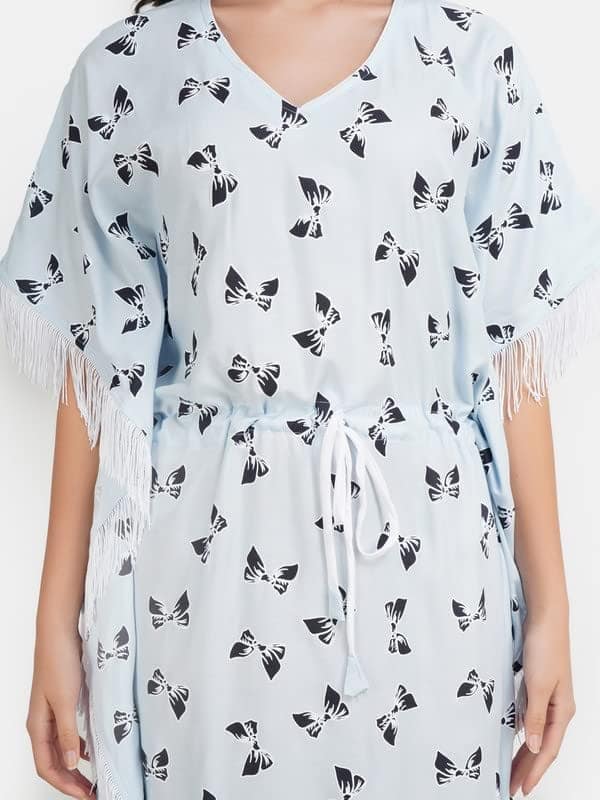 KOI SLEEPWEAR Kaftan with Beautiful Bow-Print view 4