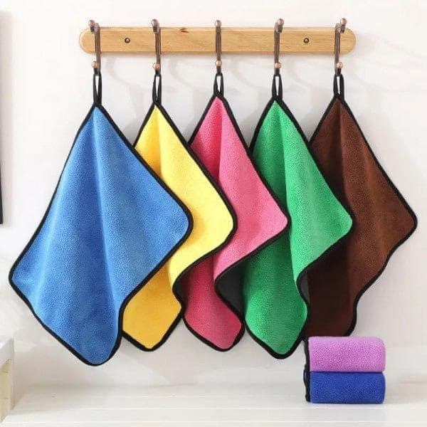 Microfiber Car Cleaning Towels, Extra Large Ultra Soft Car Wash Towels, Car Drying Towels, Polishing Towels for Cars, Trucks, Motorcycles, Windows, Mirrors- 1 pack view 4