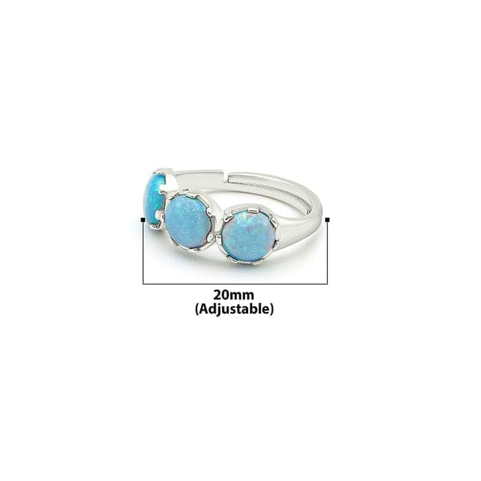 Silver Blue Waves Ring (Mother Of Pearl) view 5