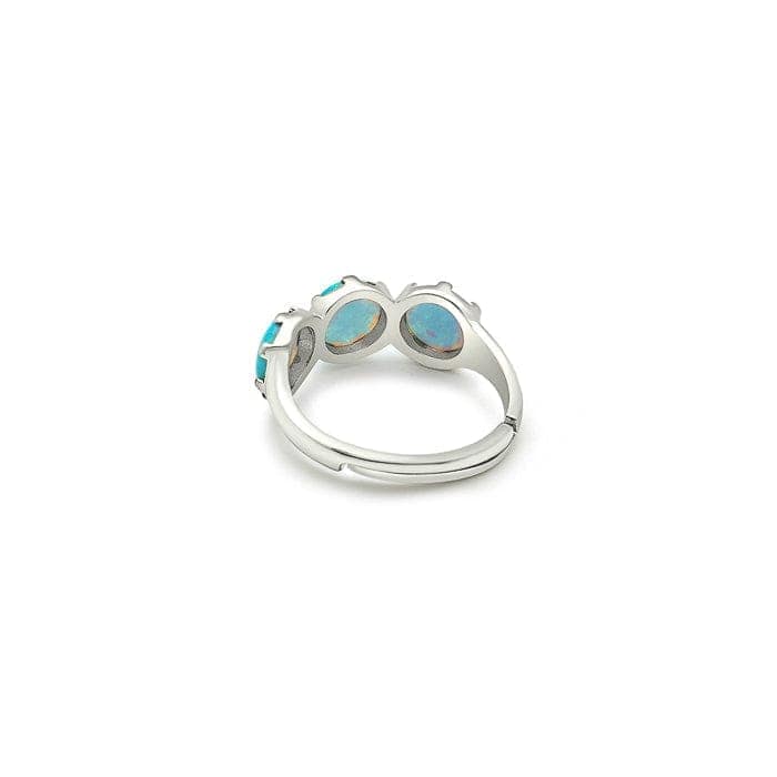 Silver Blue Waves Ring (Mother Of Pearl) view 6