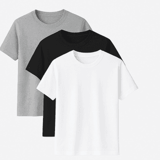 Grey, White and Black Pack Of 3 Classic T-Shirt