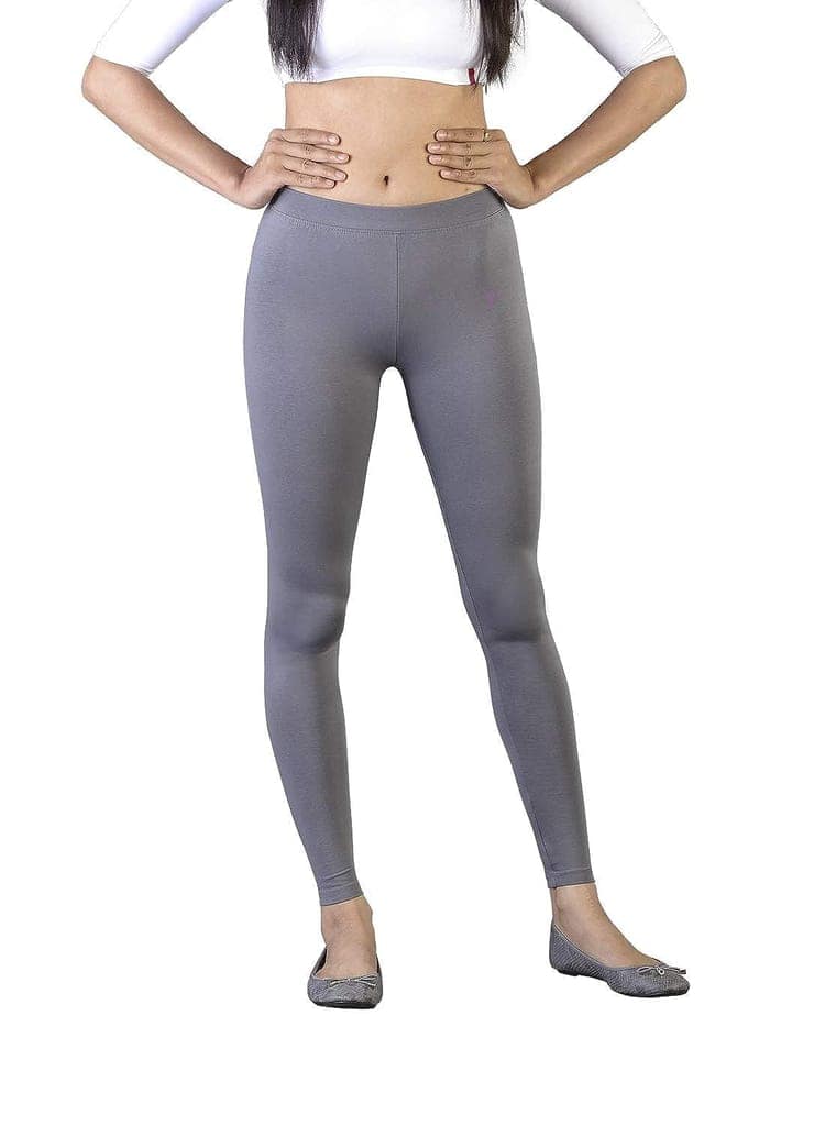 Women's Regular Fit Leggings (Grey)
