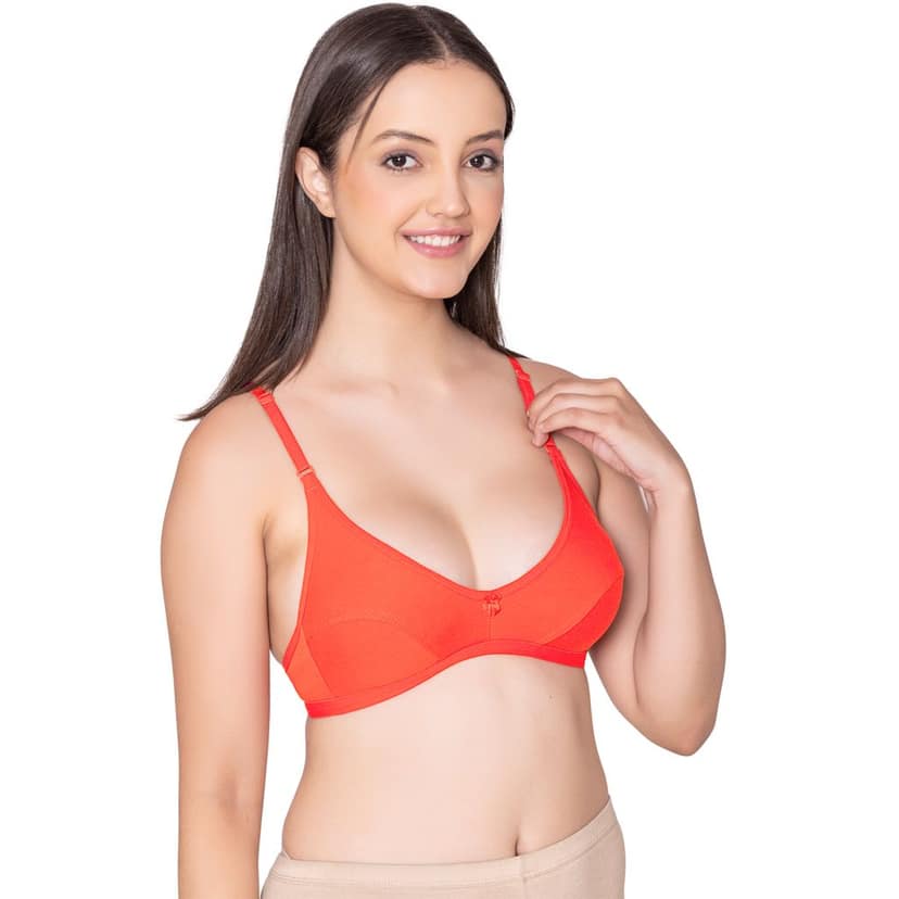 Bodycare polycotton wirefree convertible straps comfortable non padded bra-1531BB view 3