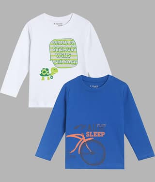 ETCHED DESIGN Pack of 1 Boys Cotton T-Shirt ( Multicolor )