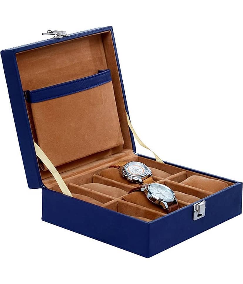 Leather World Unisex 8 Slots Watch Organiser Case view 2