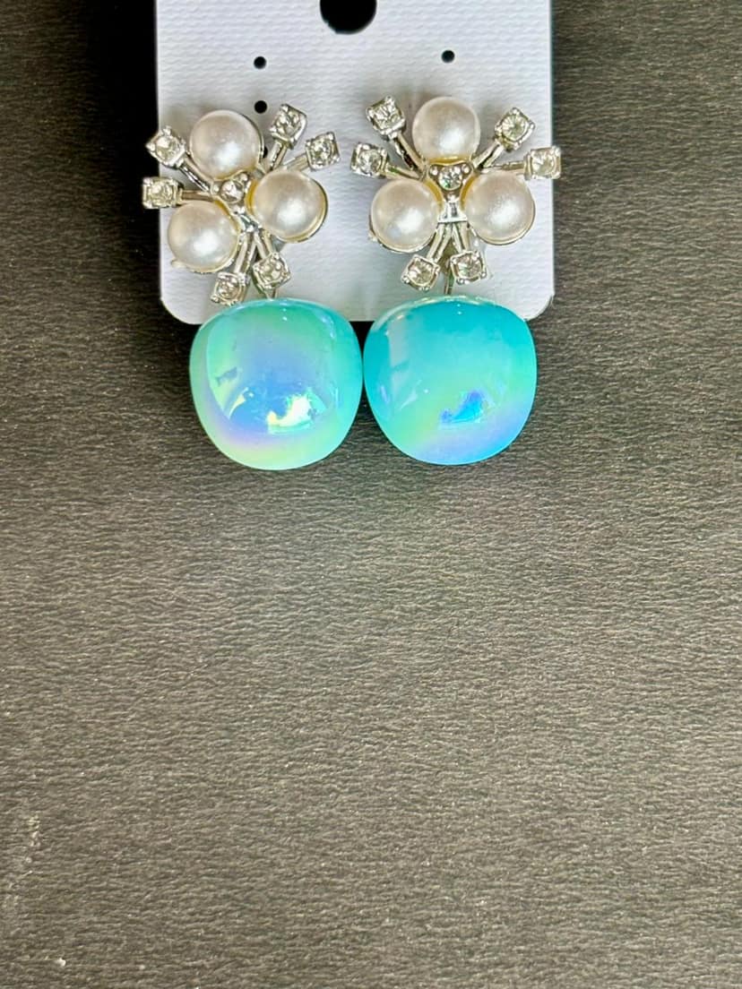 Combo Pack of 6 Premium Stud Earrings for Women & Girls | Crystal Stone & Pearl Design | Multicolor Party & Daily Wear Jewellery view 7