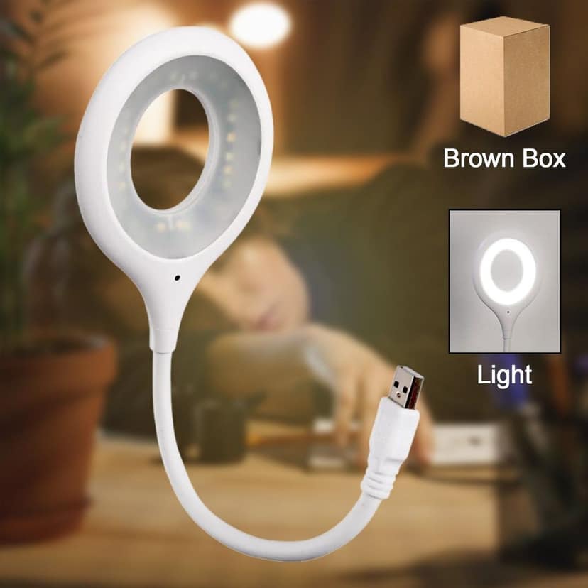 LED USB Light for Laptop, 16 LED Night Lights for Bedroom, Lightweight Small LED Reading Light Lamp with Flexible Neck, Desk Light for Home, Travel, Study, Office (1 Pc) view 4