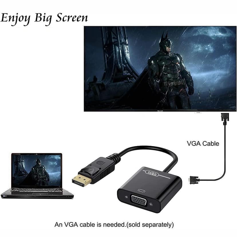 Champion DisplayPort (Male) to VGA (Female) OTG (On-The-Go) Adapter/ Converter view 5