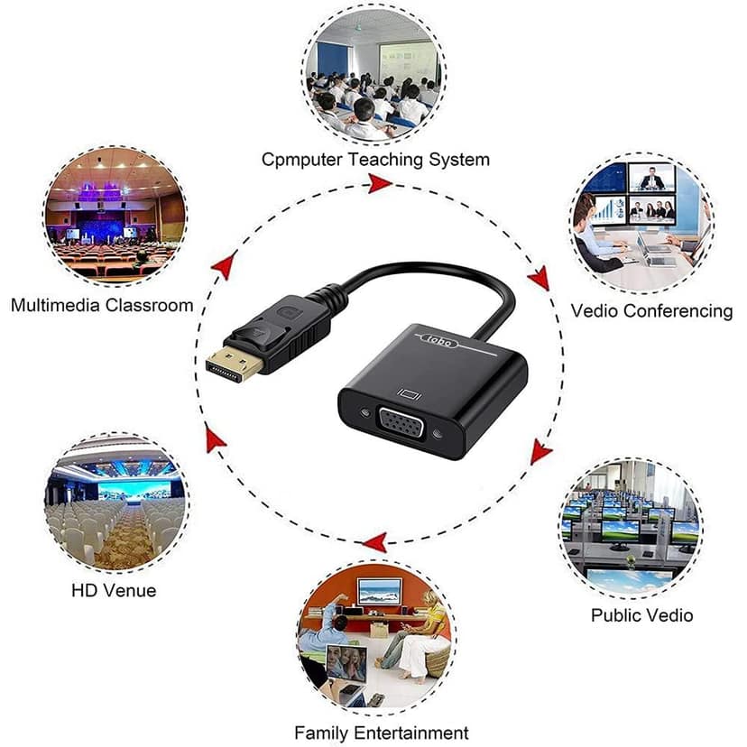 Champion DisplayPort (Male) to VGA (Female) OTG (On-The-Go) Adapter/ Converter view 6