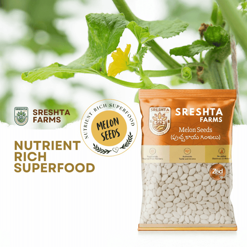 Sreshta Farms Raw Melon Seeds for Healthy Daily Snacking