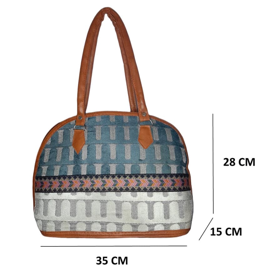 SS Eco-Life Fur Bowler Handbag for Women - Chic and Cozy Design in Soft Fur Material with Single Compartment and Inside Zippered Pocket. view 4