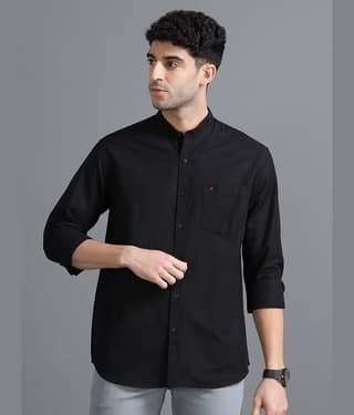 Cool Colors 100% Cotton Slim Fit Solids Full Sleeves Men's Casual Shirt - Navy ( Pack of 1 )
