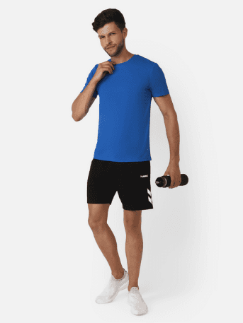Hummel Budoc Mens T-Shirt Pack Of 2(black/True Blue) view 7