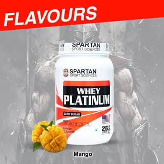 SPARTAN SPORT SCIENCE Whey Platinum Protein Powder Concentrate Supplement with 24g Protein, 12g EAA, 5g BCAA, 4g Glutaine Acid for Men & Women